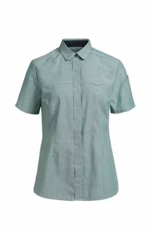 Damenbluse kurzarm, chambray