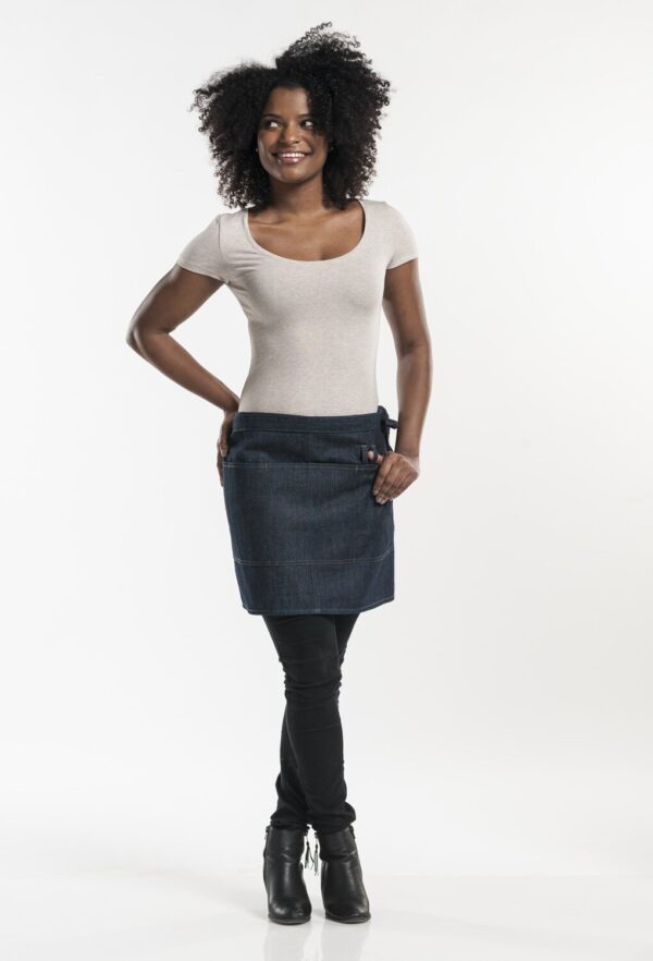 Tablier de bistrot en jean, blue denim