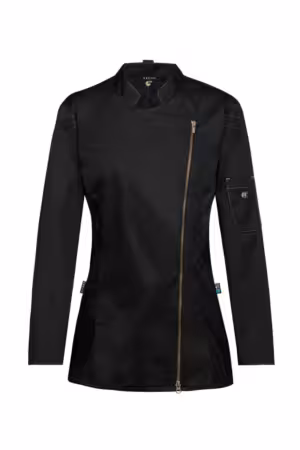 Damen-Kochjacke mit Kontrast-Reissverschluss