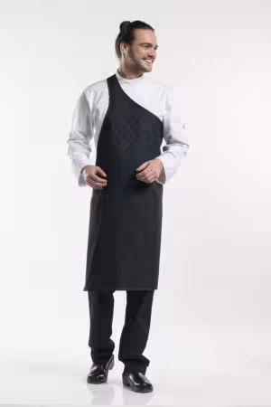 Latzschürze, black denim