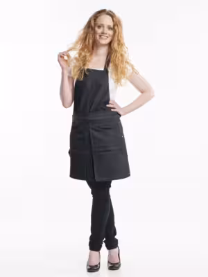Latzschürze, black denim