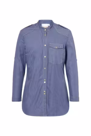 Damen-Jeanskochbluse, vintage blue