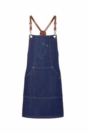 Latzschürze, denim blue